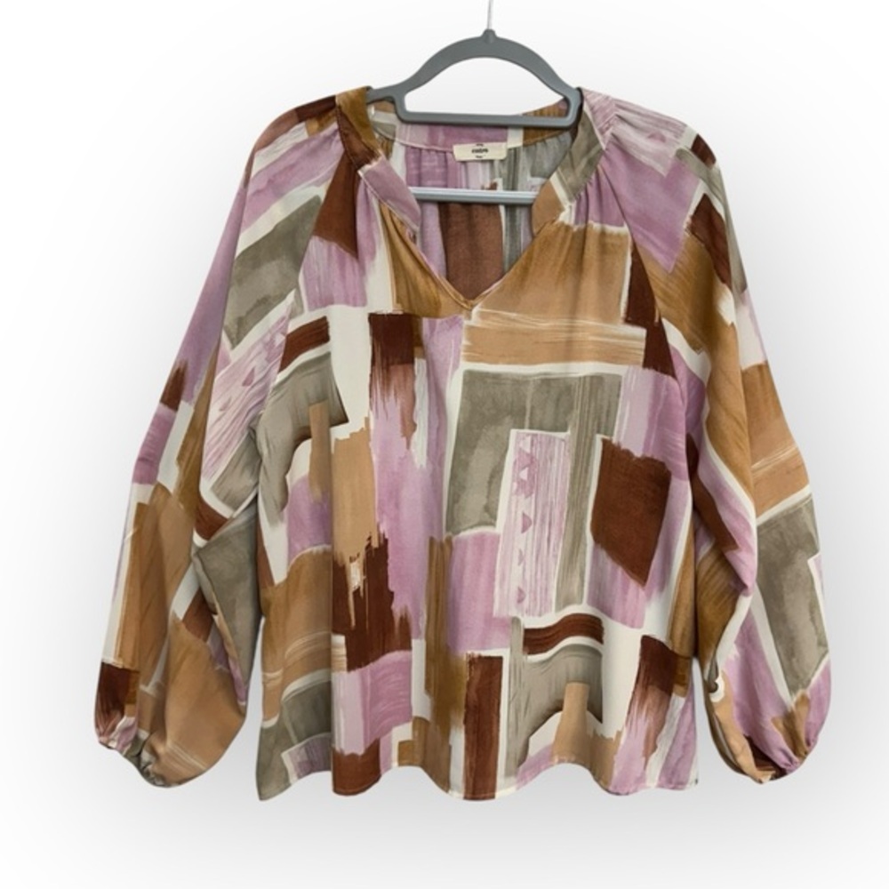 Entro Multicolor Abstract Blouse Size L‎ *2135